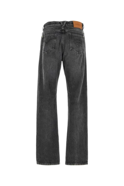 Versace Stone Denim Jeans With Belt Loops