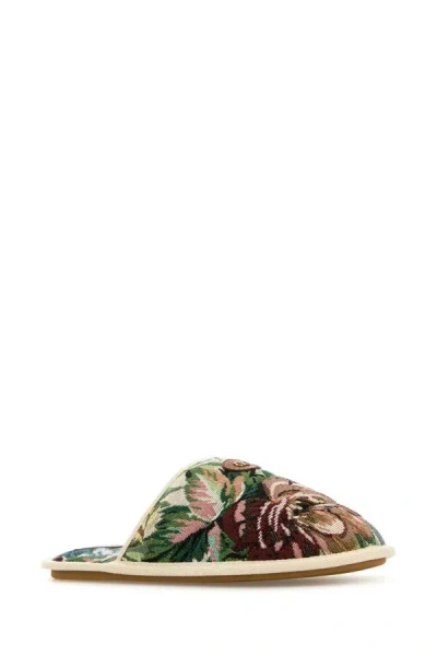 Valentino Printed Fabric Ta Chambre Slippers