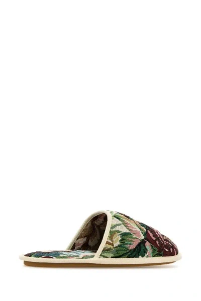 Valentino Printed Fabric Ta Chambre Slippers