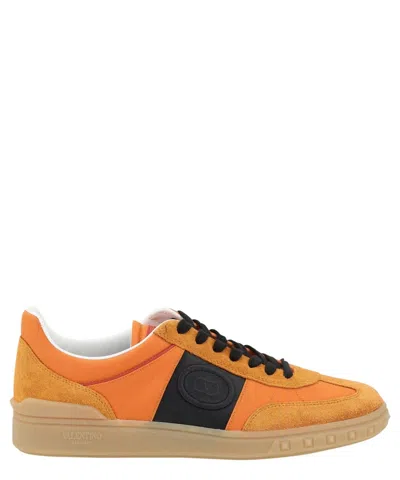 Valentino Upvillage Leather And Nylon Low Top Sneaker