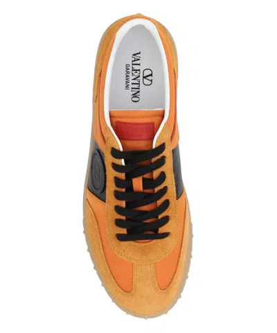 Valentino Upvillage Leather And Nylon Low Top Sneaker