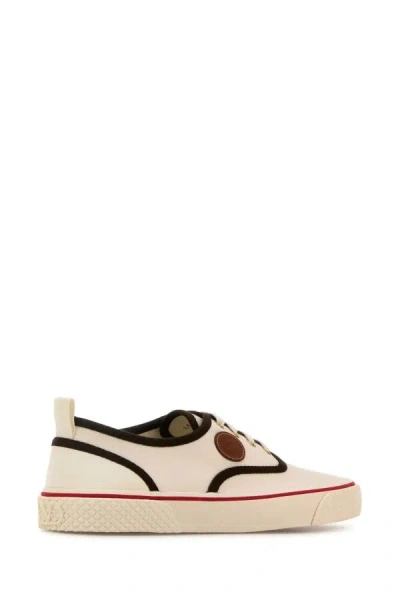 Valentino Nojoke Canvas Sneakers With Contrasting Profiles