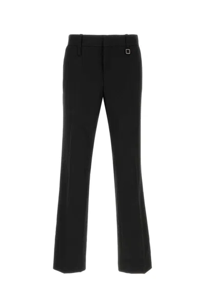 Wooyoungmi Wool Trousers With Back Pockets And Belt Loops In Black