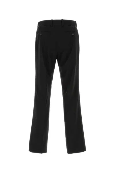 Wooyoungmi Wool Trousers With Back Pockets And Belt Loops In Black