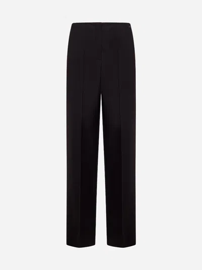 Fendi Wool Trousers In Aubergine