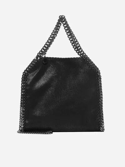 Stella Mccartney Falabella Shaggy Deer Mini Tote Bag In Black