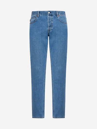 Gucci Men Tapered Leg Jeans In Blue