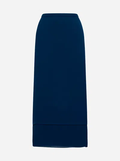 GUCCI DOUBLE LAYER MIDI SKIRT 
