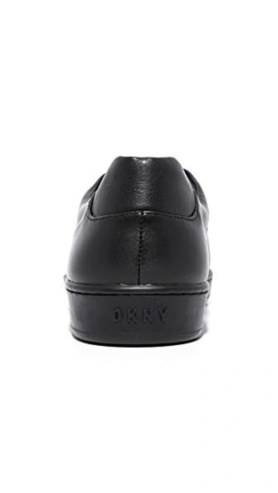 Shop Dkny Bobbie Classic Court Sneakers In Black