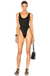 Norma Kamali Scoop-neck Open-back Swimsuit In Black
