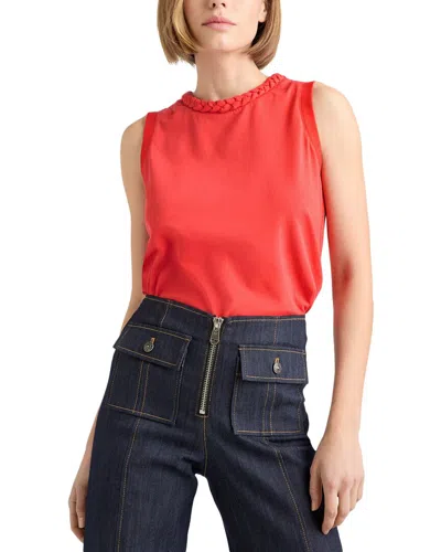 Cinq À Sept Cinq A Sept Braided Trim Tank Top In Orange