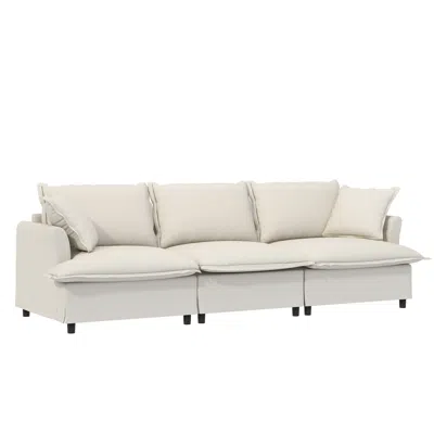 Streamdale Furniture Streamdale 3-seat Sofa Module With Pillows For Sectional Sofa
