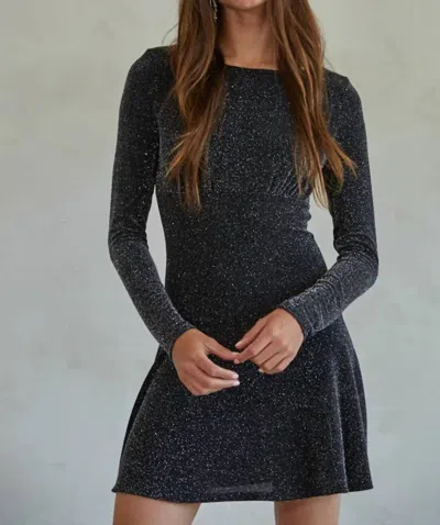 Shop By Together Metallic Lurex Mini Dress In Black