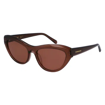 Ferragamo Sf 1103s 232 55mm Womens Cat-eye Sunglasses In Multi
