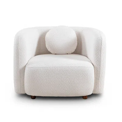 Streamdale Furniture Streamdale Boucle Fabric Accent Sofa Chair, Japandi Style Armchair