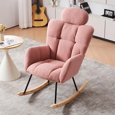 Shop Streamdale Furniture Streamdale Teddy Nursery Glider Chair Modern Armchair With Pillows