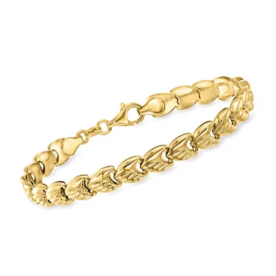 Ross-simons Italian 18kt Gold Over Sterling Link Bracelet In Multi