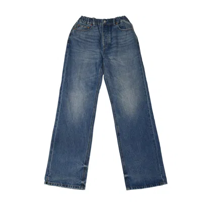 Alexander Wang Straight Leg Jeans Blue In Xxs