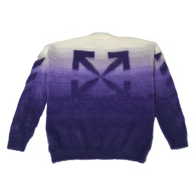 Off-white Diag Arrow Brushed Knit Crewneck Purple