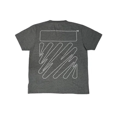 Off-white Wave Outline Diag T-shirt Grey In M
