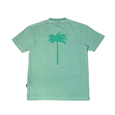 Palm Angels Palm Tree T-shirt Green In Xs
