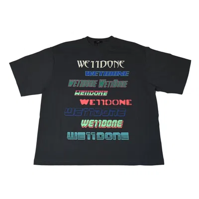 We11 Done We11done Oversize Logo-print T-shirt Black In M