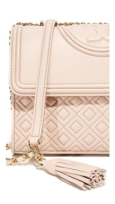 Shop Tory Burch Fleming Convertible Shoulder Bag In Bedrock