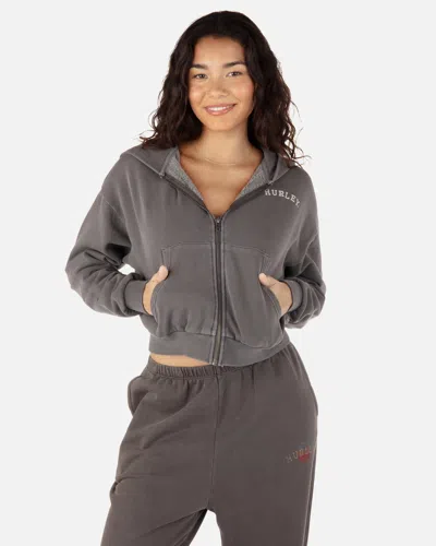Inmocean Women's Outsider Crop Zip Up Hoodie In Black