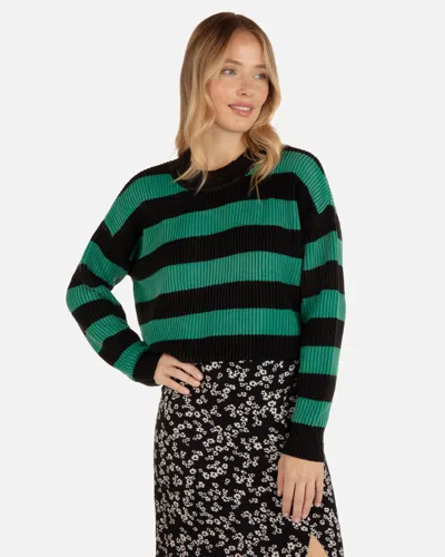 Inmocean Women's Rugby Stripe Sweater In Green
