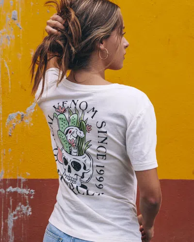 Inmocean Women's Tropical Venom Shrunken T-shirt In Vintage White Wash
