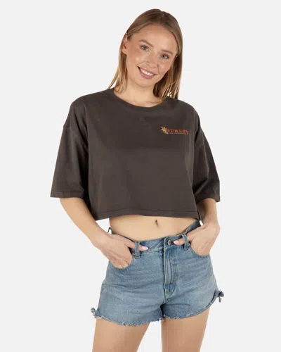 Inmocean Women's Peace Pipes Rx Crop T-shirt In Black