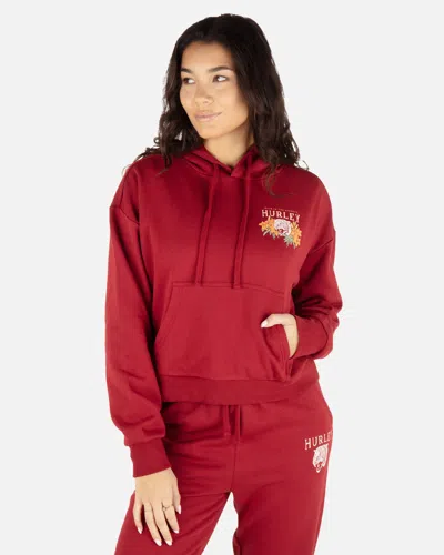 Inmocean Women's Tiger Palm Hoodie In Red Winery