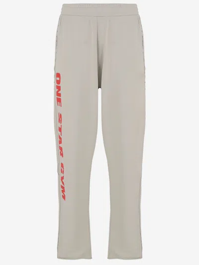 44 Label Group Off White Cotton Gym Jogger Pants