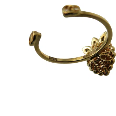 Pre-owned Gucci Blue Gold Red Color Gold Plating Band Ring () In Blue, Gold, Red Color