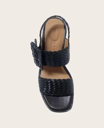 Gentle Souls Madylyn Slingback Sandal In Black Leather