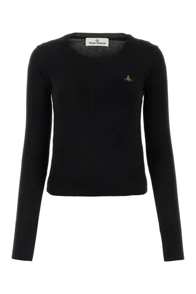 Vivienne Westwood Women Cotton And Cashmere Blend Jumper In Black