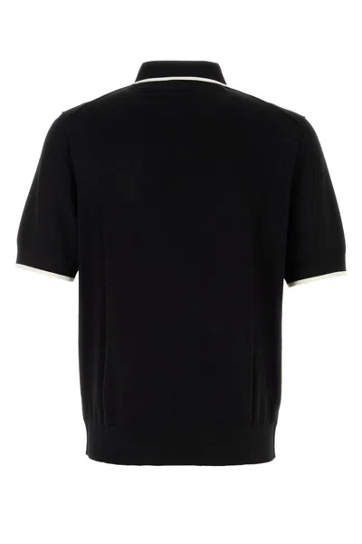 Dolce & Gabbana Heraldic Dg Logo Patch Polo T-shirt In Black