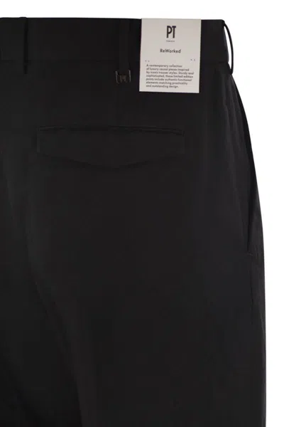 Pt Torino Michael Straight Leg Trousers In Black
