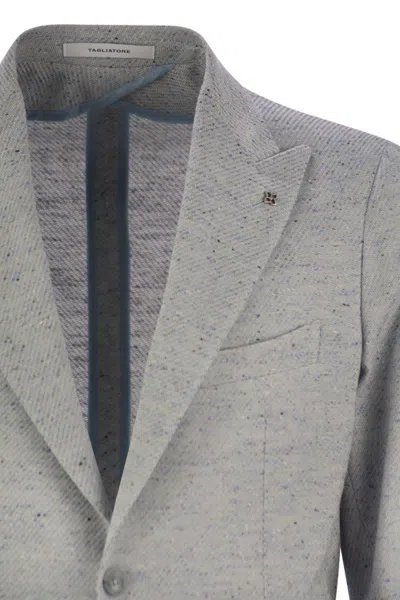 Tagliatore Men's Cotton, Silk And Stretch Wool Jacket In Blue