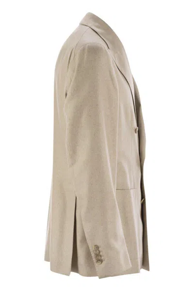Tagliatore Double Breasted Silk Jacket In Green