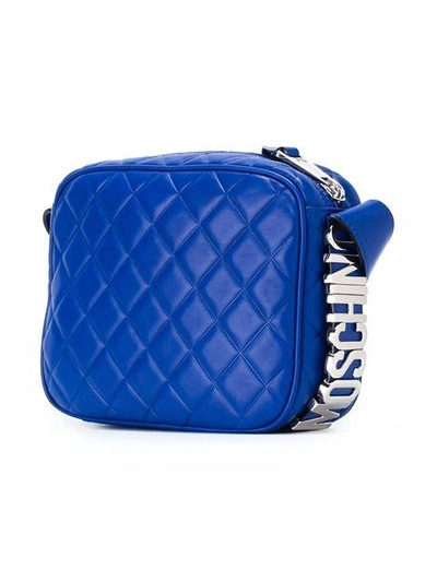 Shop Moschino Quilted Crossbody Bag