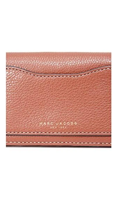 Shop Marc Jacobs Recruit Open Face Wallet In Cognac