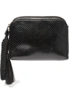 THE ROW Wristlet tasseled python clutch