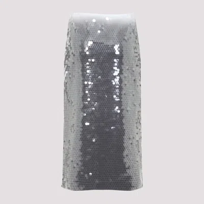 Sportmax Gradient Sequin Pencil Skirt In Grey