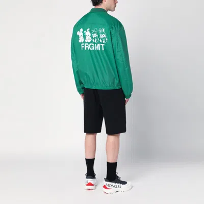 Moncler Genius Moncler X Fragment Hiroshi Fujiwara Ostria Bomber Jacket With Zip Closure In Green