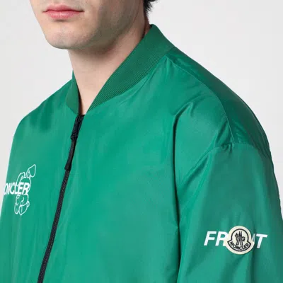 Moncler Genius Moncler X Fragment Hiroshi Fujiwara Ostria Bomber Jacket With Zip Closure In Green