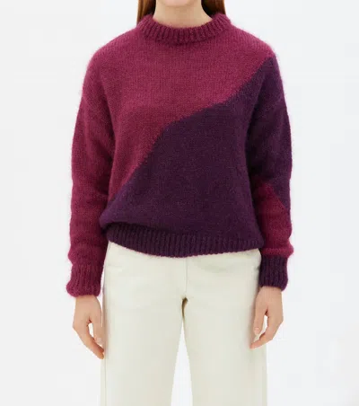 Maska Crane Mohair Sweater In Magenta Plum In Pink