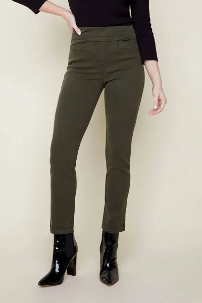 Renuar Pull-on Ankle Pants In Chive In Multi