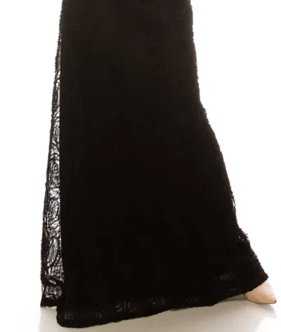 ADRIANNA PAPELL HIGH WAISTED ROSETTE A-LINE SKIRT IN BLACK 