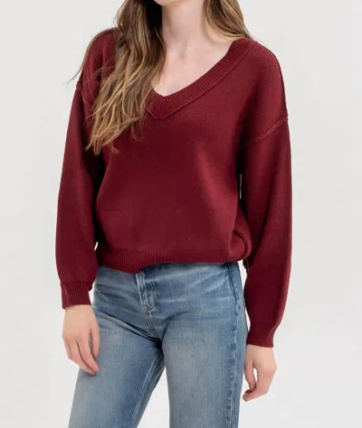 Blu Pepper V-neck Sweater In Red